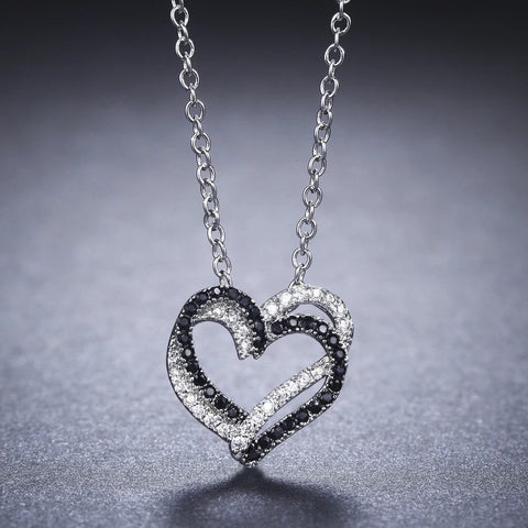 Interlocking Hearts Crystal Necklace