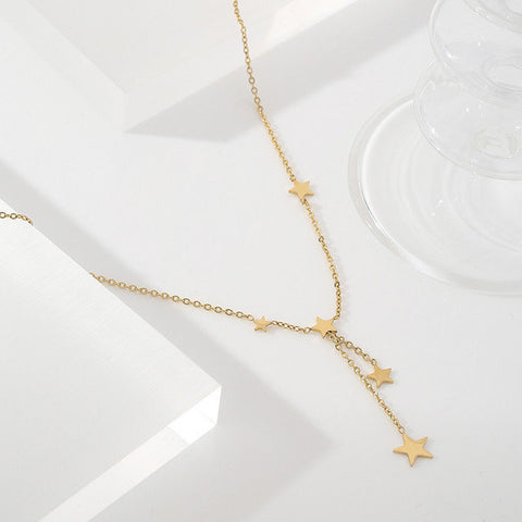 Star Tassel Lariat Necklace