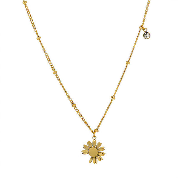 Gold Sunflower Necklace