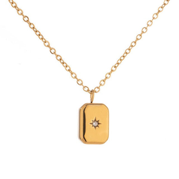 Gold North Star Pendant Necklaces