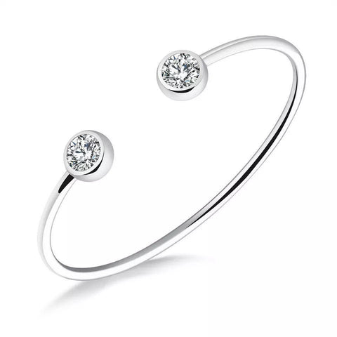 Crystal Spheres Bangle Bracelet