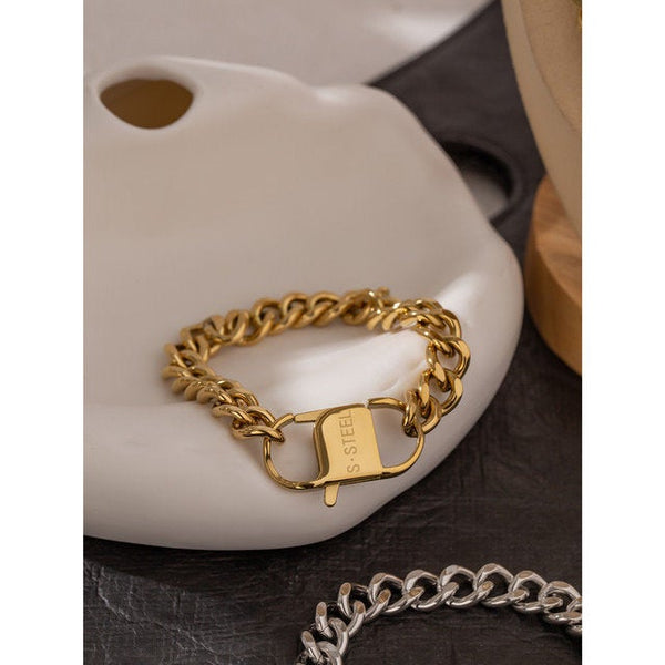 Lobster Claw Chunky Link Chain Necklace & Bracelet Set