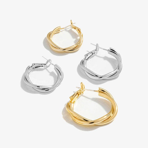 Twisted Hoop Earrings