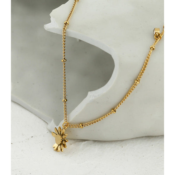 Gold Sunflower Necklace