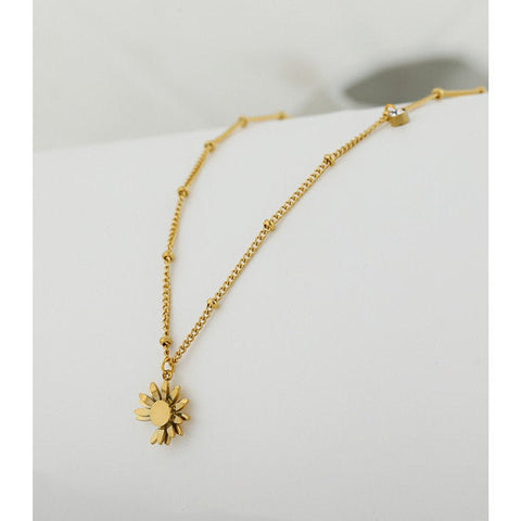 Gold Sunflower Necklace