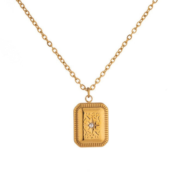 Gold North Star Pendant Necklaces