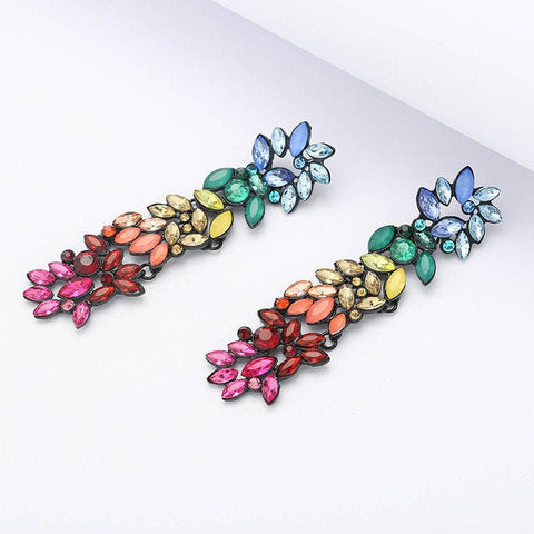 Colorful Crystal Chandelier Earrings