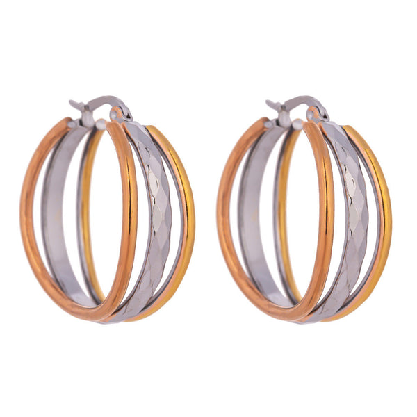 Layered Multicolor Hollow Hoops