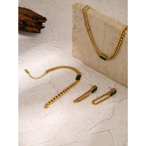 Green Emerald Jewelry Set