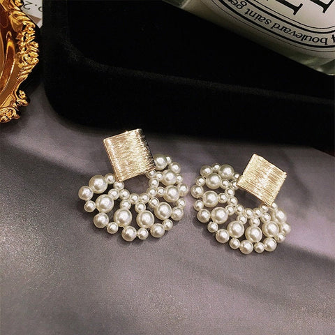 Pearl Fan Earrings