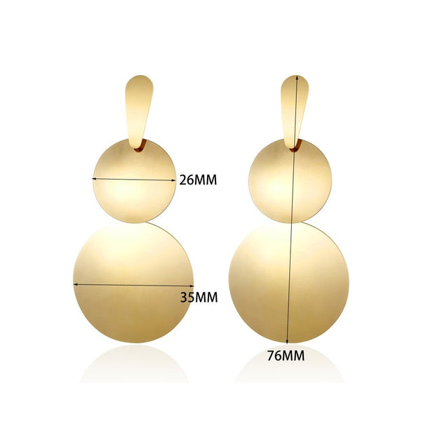 Statement Large Discs Earrings