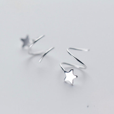 Dainty Star Ear Spirals