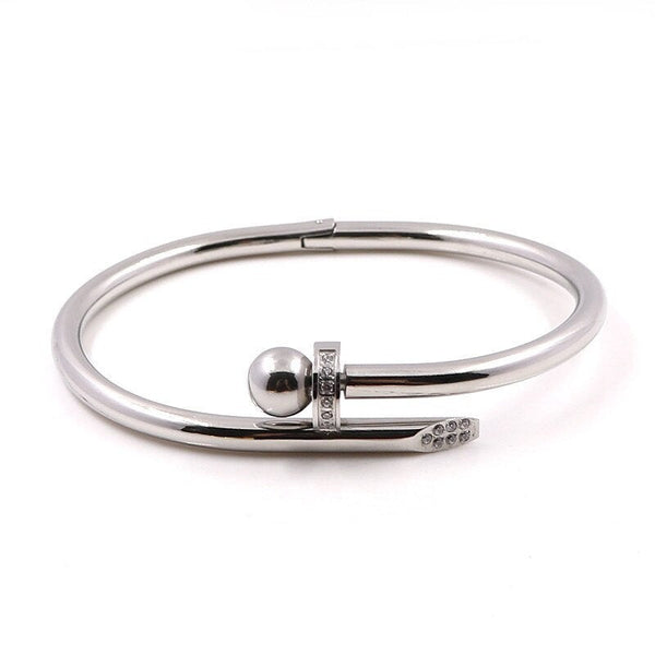 Round Cap Nail Rivet Bangle Bracelet