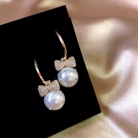 Dressed Up Pearl Hoop Earrings