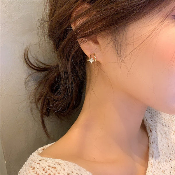 North Star Ear Huggie Earrings