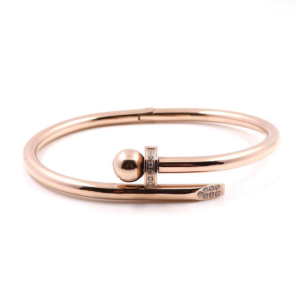 Round Cap Nail Rivet Bangle Bracelet