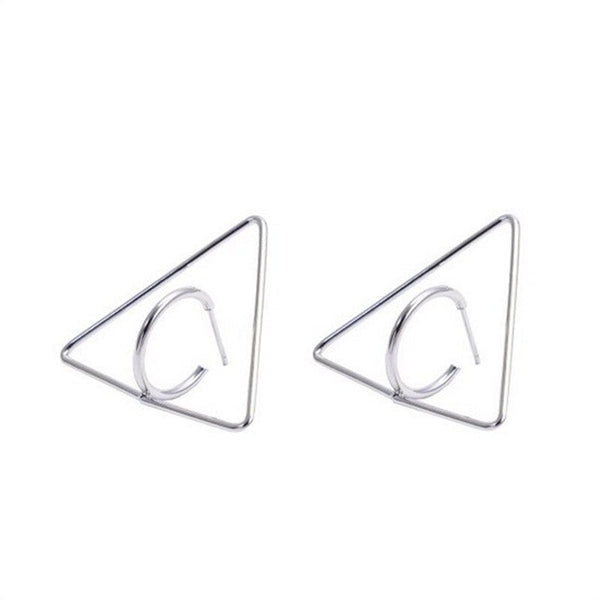 3D Geometric Hoop Earrings