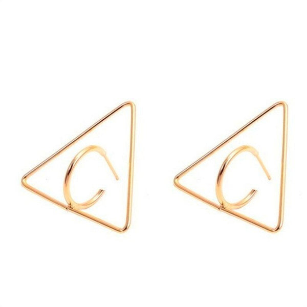 3D Geometric Hoop Earrings