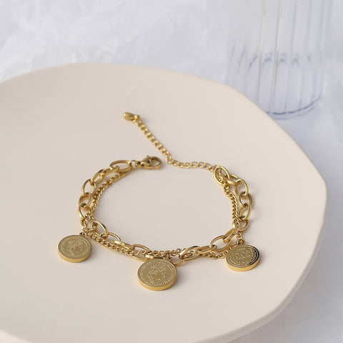 Royal Coin Chain Bracelet