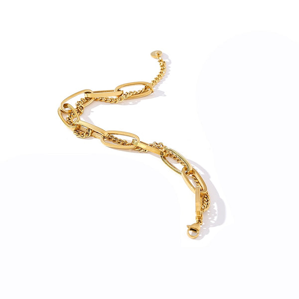 Intertwined Double Link Chain Bracelet