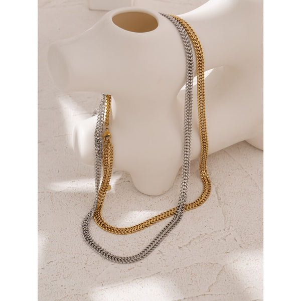 Flat Braided Snake Chain Necklace