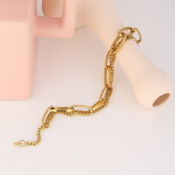 Intertwined Double Link Chain Bracelet