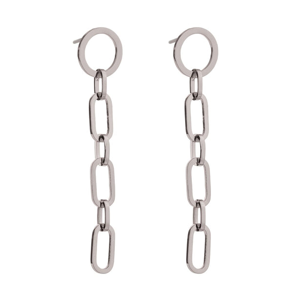 Geometric Chain Link Earrings