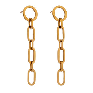 Geometric Chain Link Earrings